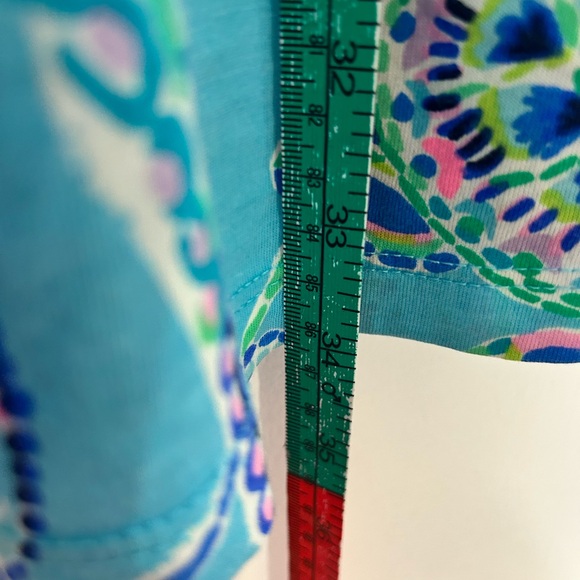 Lilly Pulitzer Kimi Swing Dress Resortwear Vacation Bermuda Blue Turtle Sz M - Picture 11 of 12